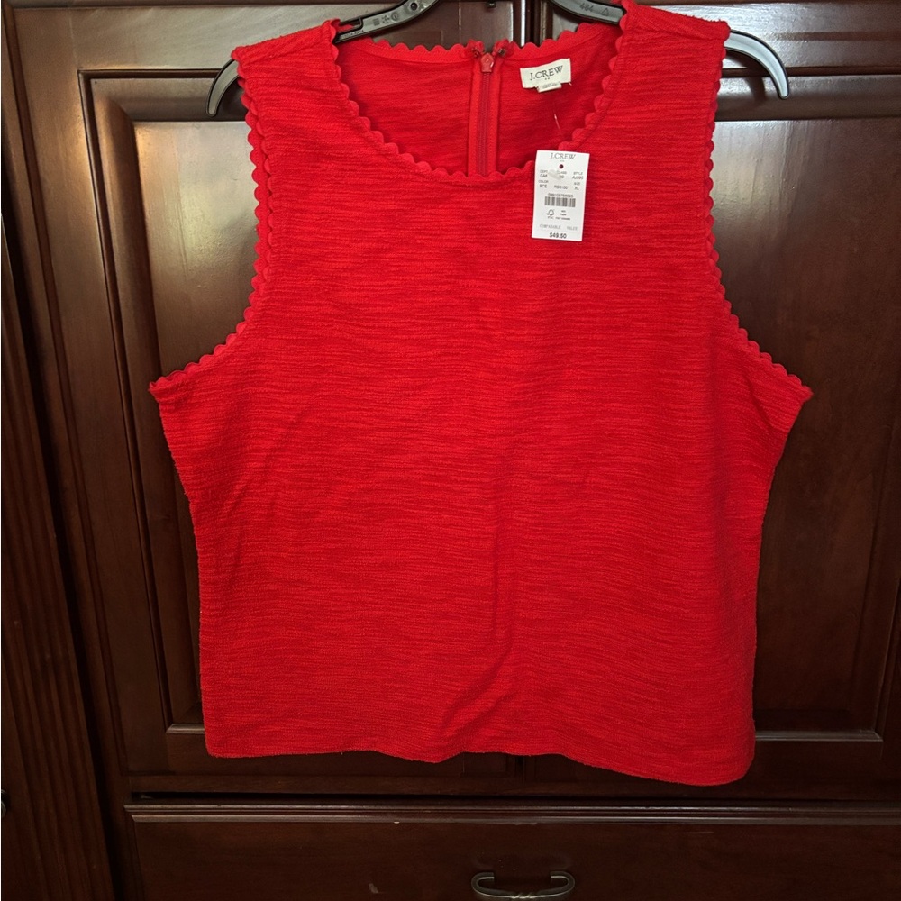 J CREW RED TOP - Picture 4 of 6